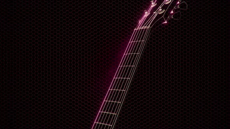 E-Gitarre-Im-Hologramm-Mit-Hellen-Lichtern